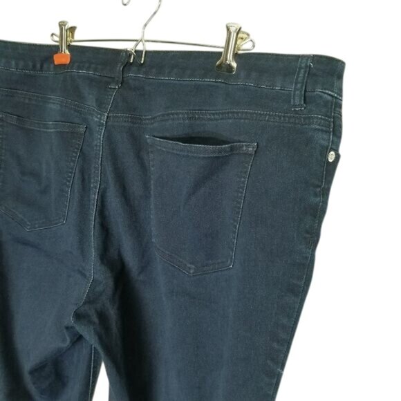 Chicos Platinum Denim Womens Stretch Jeans Cropped 3‎ L Dark Wash Basic Capsule - Picture 11 of 11